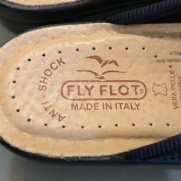 Fly Flot Mules Navy Mesh Clogs Anti Shock Anatomic Slip On Shoes Size 40… - Picture 7 of 11